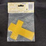 TEN GOLD CARDBOARD CROSS  CUTOUTS 10Ct