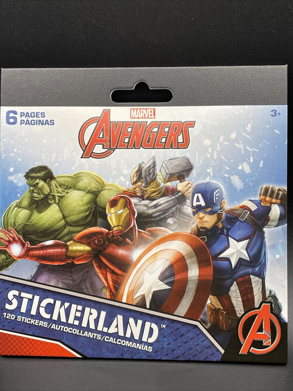 Mini Stickerland Pad - Marvel Avengers Assemble - 6 pages Toys Stationery 120 Stickers