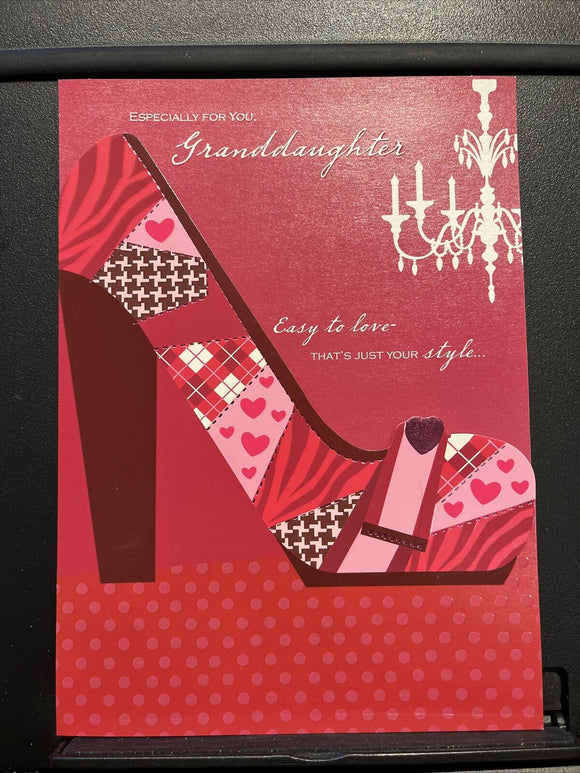 Granddaughter Valentine's Day Greeting Card w/Envelope