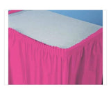 Hot Pink Reusable Plastic Table Skirt 29”x168”