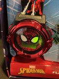 Accutime Marvel Spiderman Flashing LCD Watch Digital Wristwatch And Earbuds Set