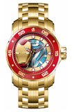 Invicta 48mm Marvel Tony Starks Iron man Pro Diver Ltd Ed 2/4000 Gold Red Watch