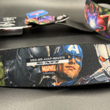 MARVEL AVENGERS Block Logo Full Color Black White Seatbelt Belt WAV076