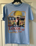 Marvel Deadpool Taco Truck T-Shirt Sz Small Blue NEW