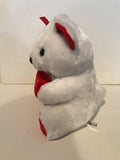 9" Bear With Heart WHITE NEW No Tags
