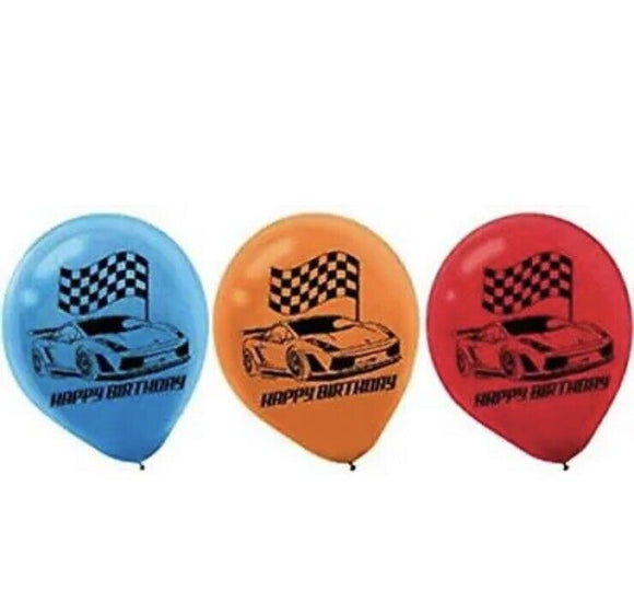 Race Car Birthday 12-inch Latex Balloons Race Car Birthday Party Decoration