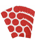 10 Polka Dot Spots Red Treat Loot Party Sweet Candy Paper Bags