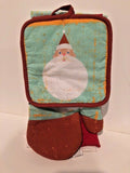 Santa Clause 2 Dish Towels And 2 Potholders Set NEW