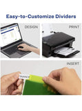 Avery 5-Tab Plastic Binder Dividers, Insertable Translucent Multicolor Big Tabs