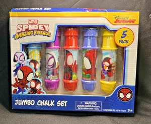Marvel Spidey and Amazing Friends 5 Pack Jumbo Chalk Set Disney Junior