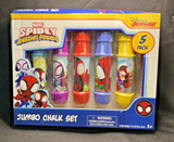 Marvel Spidey and Amazing Friends 5 Pack Jumbo Chalk Set Disney Junior