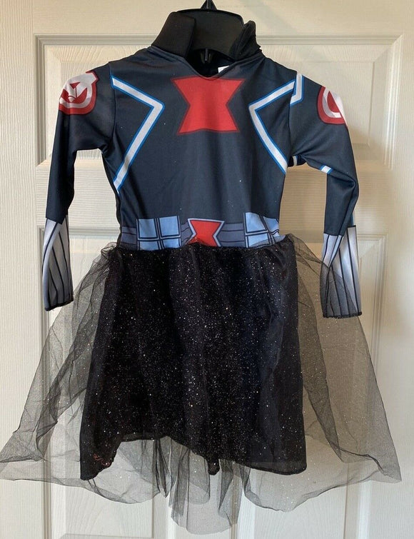 Avenger Suit Girls Dress Costume With Glitter Tulle Skirt Sz 6 NEW
