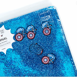 Yoobi x Marvel Captain America Journal Lined Blue Hardcover Journal Liquid Cover