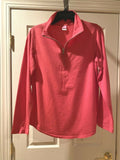 Lat Womens 1/2 Zip Sweatshirt Pink Medium NEW