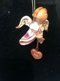 Pink Zoe Prayer Angel Orn by the Encore Group made by Russ Berrie NEW