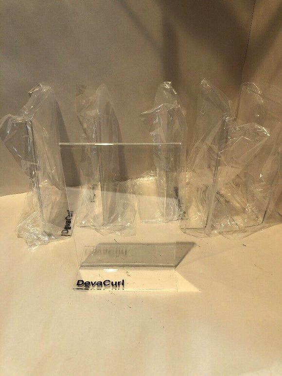NEW 6 Lucite DISPLAY STANDS 5X7 Plastic Announcement Sign Holder