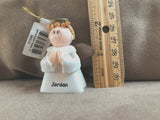 Jordan Male Personalized Angel Ornament 2.5” NEW