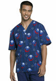 Marvel Avengers Cherokee Tooniforms Unisex V-Neck Scrub Top - TF606 Sz XS