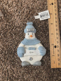 Snow Buddies Erin Personalized Snowman Ornament NEW