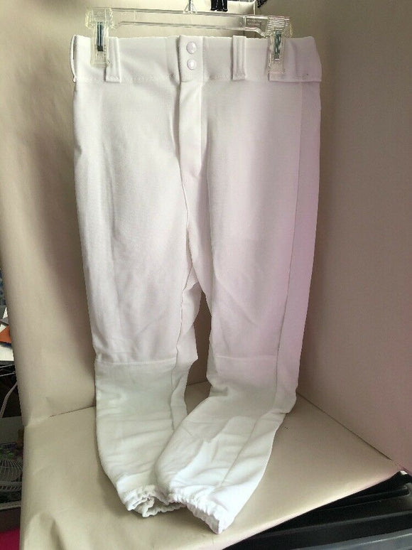Alleson Adult Baseball Pants With Belt Loops 605P  White NEW