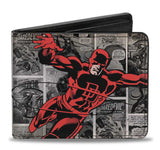 Buckle Down Marvel Dare Devil Pose & Comics Bifold Wallet