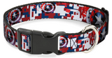 Plastic Clip Collar - Marvel Captain America Shield Digital Camo: WCA041 15"-26"