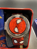 Marvel Spiderman Face Spinner Flip Cover LCD Youth Watch Graphic Band Collectable Box