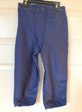 Football Game Pants Navy Blue Youth Adams YLP  Slotted Padless X-Large