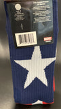 Marvel Mens Captain America Crew Socks 2 Pair Pack Sz 6-12