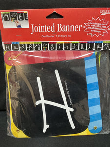 Jointed Happy Birthday Banner Includes Milestone Stickers 7ft