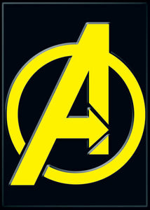 Avengers Logo Black & Yellow PHOTO MAGNET 2 1/2" x 3 1/2 ITEM: 20578MV Ata-boy