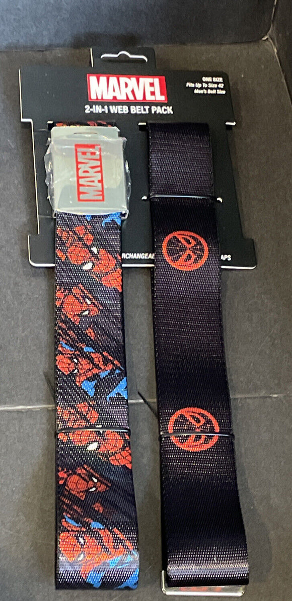 Marvel Spiderman 2 in 1 Web Belt Pack One Sz Fits Up To 42