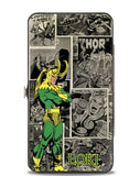 Buckle Down Marvel Loki Poses Comic Book Block Hinged Womens Wallet