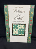 For Mom and Dad on St. Patrick's Day Greeting Card w/Envelope