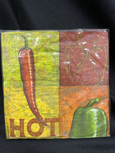 Fiesta Chilies Printed Lunch Name Kin’s 16 Ct 3 Ply