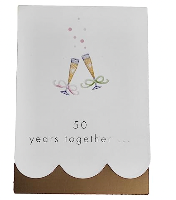 Golden 50th Anniversary Party Invitation 8Ct