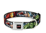 Marvel Avengers 4 Superhero Poses Seatbelt Collar 1”wide Large 15”-26”