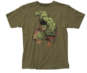 Marvel Adult Hulk Punch Green T-Shirt Size Small NEW