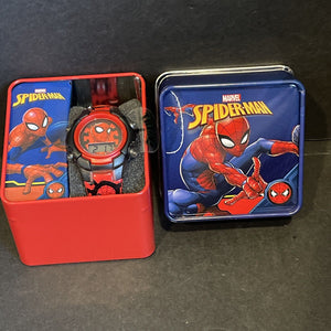 Spiderman Youth LCD Watch In Collectors Tin