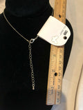 All About Double Heart Gold/CZ Pendant Adjustable Chain NEW