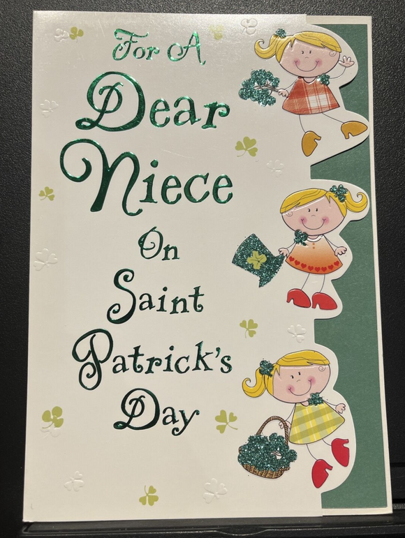 For Niece St. Patrick's Day Greeting Card w/Envelope