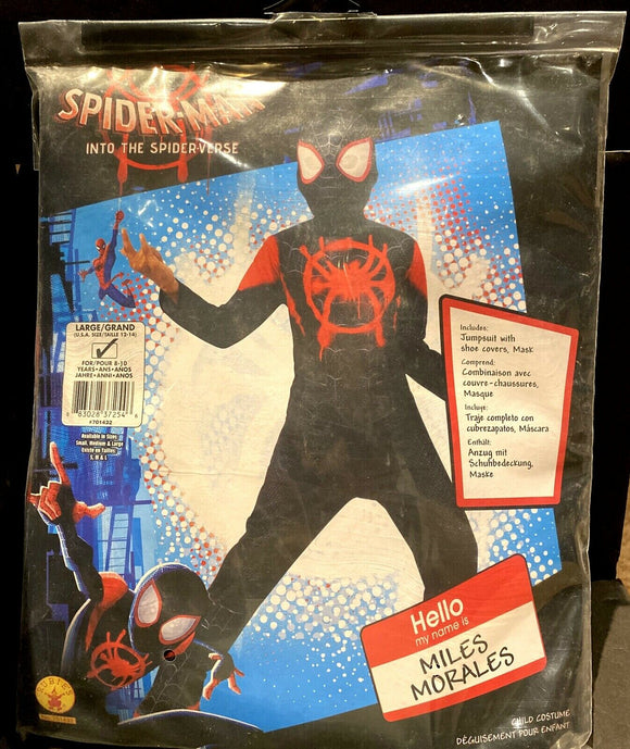 Kids Spider-Man: Into the Spider-Verse Miles Morales Spider-Man Costume Size LG