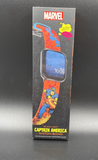 MARVEL - Black Light Captain America Smartwatch Band MobyFox  Fits Apple Watch