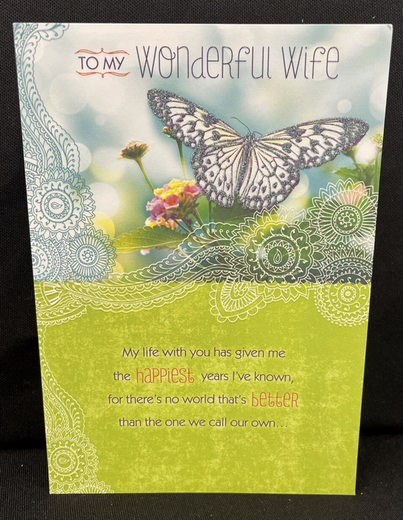 For Wife on Easter Greeting Card w/Envelope