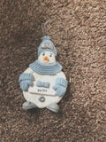 Snow Buddies Bailey Personalized Snowman Ornament NEW