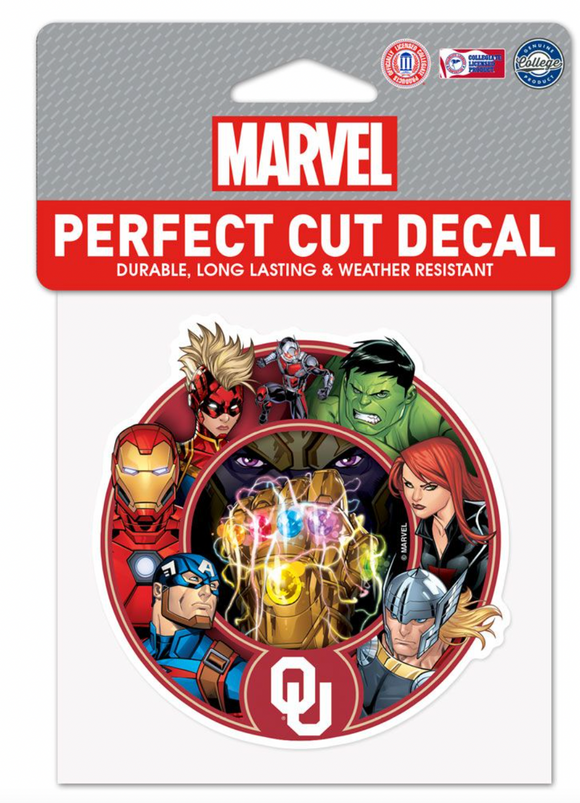 Oklahoma Sooners Marvel Avengers Perfect Cut Decal 4