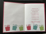 Merry Christmas Granddaughter Greeting Card w/Envelope