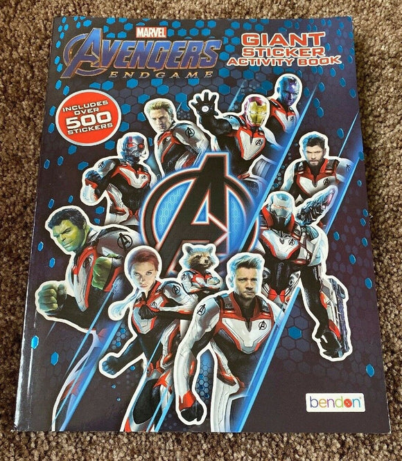 Marvel 2019 Avengers Endgame Giant Sticker Activity Book Over 500 Stickers NEW