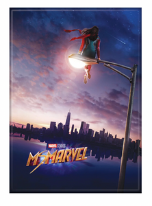 Marvel Ms Marvel on Lightpost Poster Ata-Boy Magnet 2.5" X 3.5"