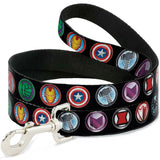 Marvel 9 Avengers Icon Dog Leash Buckle Down 4' x 1" New